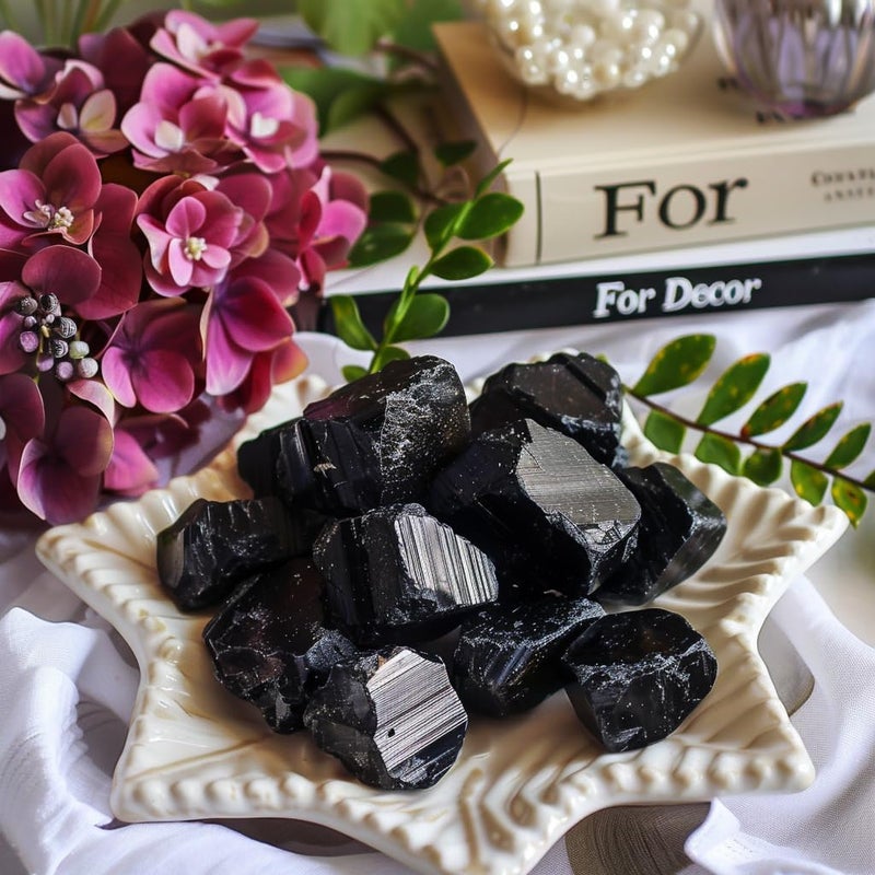 Luckeeper 2 lb Black Tourmaline Bulk Raw Crystals and Healing Stones for Tumbling, Wire Wrapping, Wicca Reiki,Meditation - Image 4